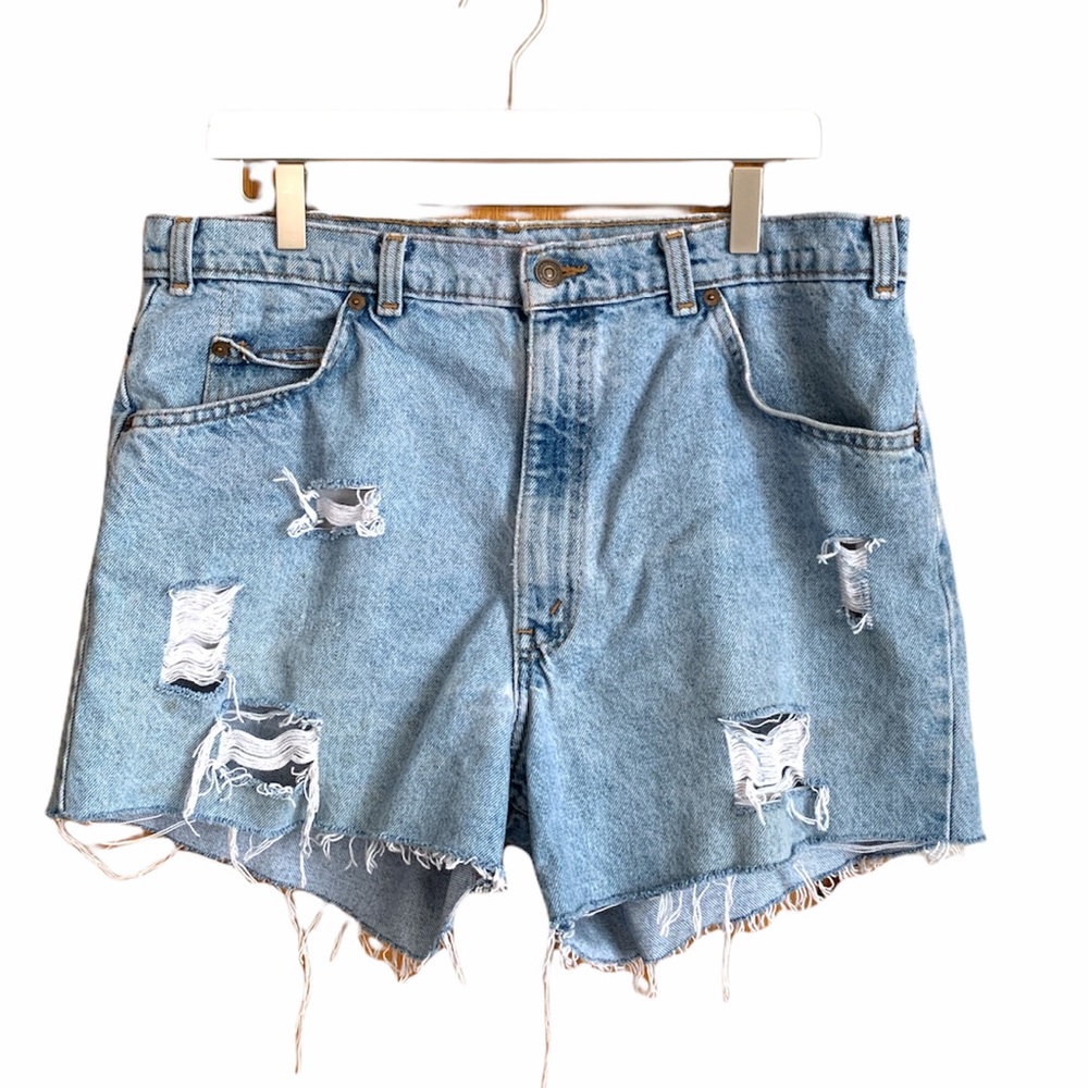 Vintage Levis Orange Tab Distressed Cut Off Shorts
